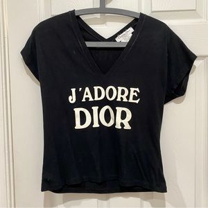 Christian Dior 2000s pre-owned J'Adore Dior print T-shirt